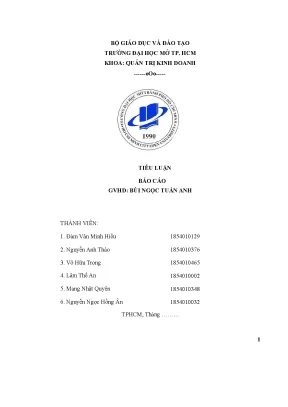 Tiểu luận kế hoạch digital marketing food horizon