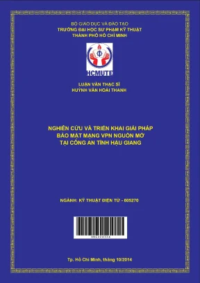 Hcmute nghiên cứu và triển khai giải pháp bảo mật mạng vpn nguồn mở tại công an tỉnh hậu giang