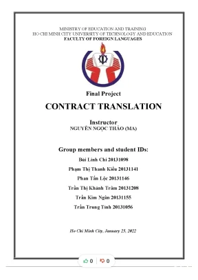 Tiểu luận final project contract translation original english contract 1