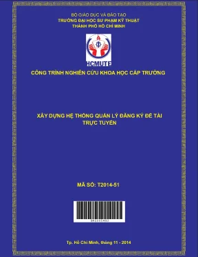 Hcmute xây dựng hệ thống quản lý đăng ký đề tài trực tuyến