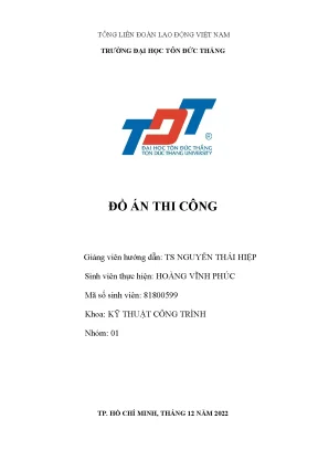 Đồ án thi công thi công đào đất tính toán khối lượng đào đất