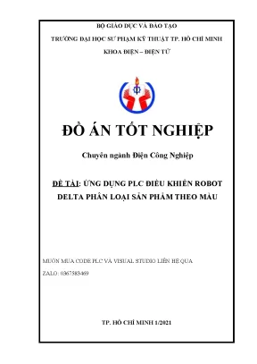 Tiểu luận ứng dụng plc điều khiển robot delta phân loại sản phẩm theo màu