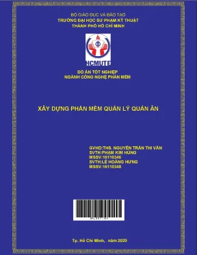 Đồ án hcmute xây dựng phần mềm quản lý quán ăn