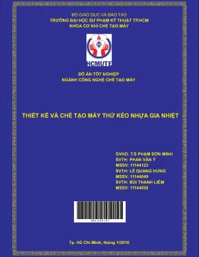 Đồ án hcmute thiết kế và chế tạo máy thử kẹo nhựa gia nhiệt
