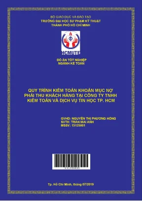 Đồ án hcmute quy trình kiểm toán khoản mục nợ phải thu khách hàng tại công ty tnhh kiểm toán và dịch vụ tin học tp hcm