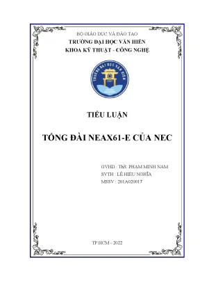 Tiểu luận tiểu luận tổng đài neax61 e của nec