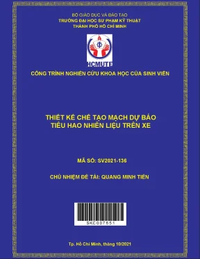 Hcmute thiết kế chế tạo mạch dự báo tiêu hao nhiên liệu trên xe
