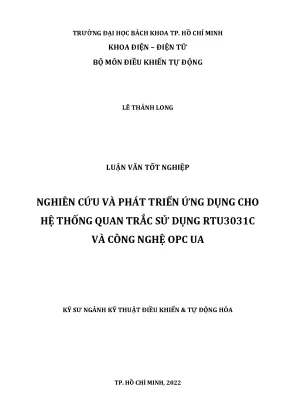 Nghiên cứu và phát triển ứng dụng cho hệ thống quan trắc sử dụng rtu3031c và công nghệ opc ua
