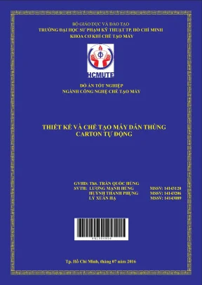 Đồ án hcmute thiết kế và chế tạo máy dán thùng carton tự động