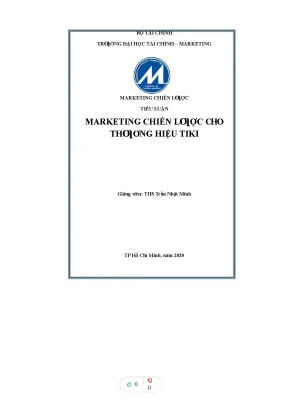 Tiểu luận marketing chiến l ợc ƣ cho th ơng hiệu tiki