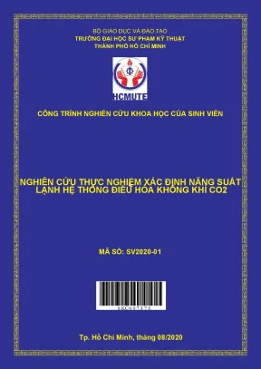 Hcmute nghiên cứu thực nghiệm xác định năng suất lạnh hệ thống điều hòa không khí co2
