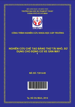 Hcmute nghiên cứu chế tạo băng thử tải nhỏ sử dụng cho động cơ xe gắn máy