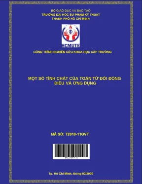 Hcmute một số tính chất của toán tử đối đồng điều và ứng dụng
