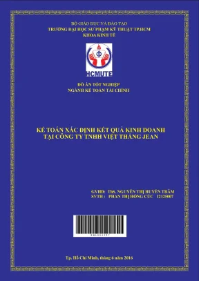 Đồ án hcmute kế toán xác định kết quả kinh doanh tại công ty tnhh việt thắng jean