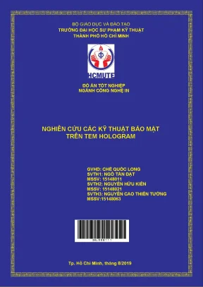 Đồ án hcmute nghiên cứu kỹ thuật bảo mật trên tem hologram