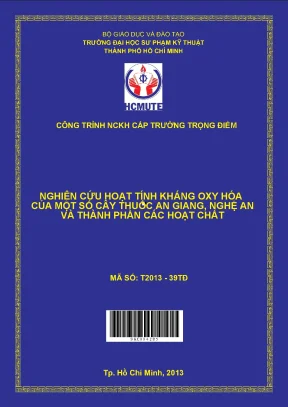 Hcmute nghiên cứu hoạt tính kháng oxy hóa của một số cây thuốc an giang nghệ an và thành phần các hoạt chất