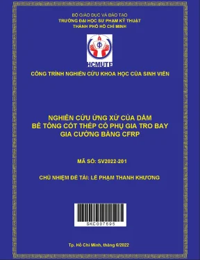 Hcmute nghiên cứu ứng xử của dầm bê tông cốt thép có phụ gia tro bay gia cường bằng cfrp