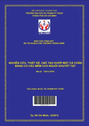 Hcmute nghiên cứu thiết kế chế tạo khớp mắt cá chân bằng cơ cấu mềm cho người khuyết tật