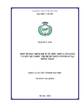 Một số đặc điểm dịch tễ biểu hiện lâm sàng và kết quả điều trị bệnh nhân covid 19 tại đồng tháp