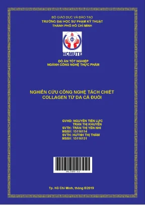 Đồ án hcmute nghiên cứu công nghệ tách chiết collagen từ da cá đuối