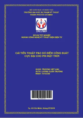 Đồ án hcmute cải tiến giải thuật po dò điểm công suất cực đại cho pin mặt trời