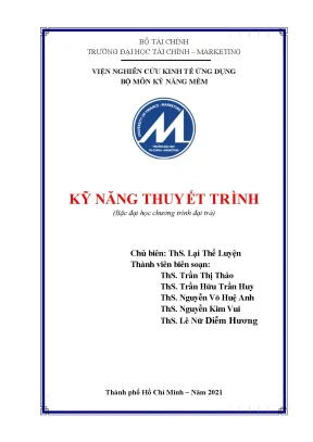 Tiểu luận kỹ năng thuyết trình bậc đại học chương trình đại trà