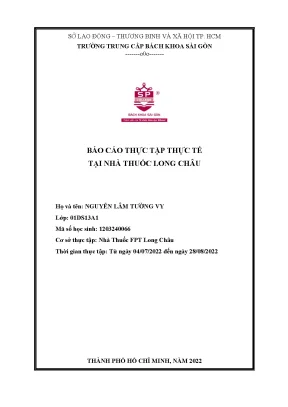 Báo cáo thực tập thực tế tại nhà thuốc long châu