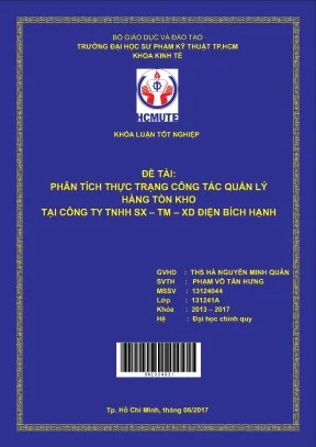 Đồ án hcmute phân tích thực trạng công tác quản lý hàng tồn kho tại công ty tnhh sx tm xd điện bích hạnh