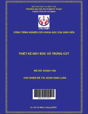 Hcmute thiết kế máy bóc vỏ trứng cút