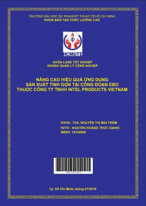 Đồ án hcmute nâng cao hiệu quả ứng dụng sản xuất tinh gọn tại công đoạn ebo thuộc công ty tnhh intel products vietnam