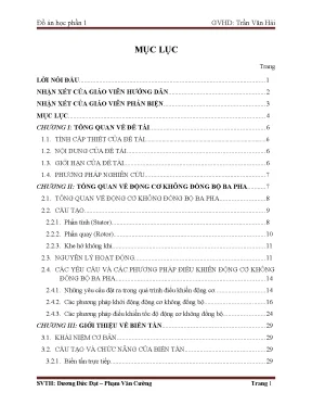 Nghiên cứu ứng dụng biến tần và khởi động mềm điều khiển động cơ công suất lớn