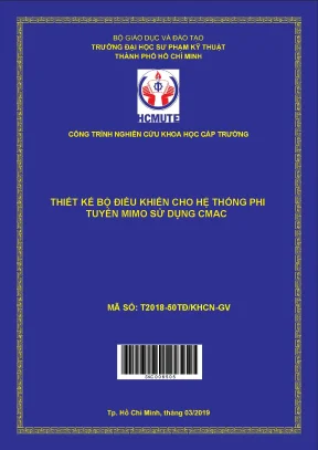 Hcmute thiết kế bộ điều khiển cho hệ thống phi tuyến mimo sử dụng cmac