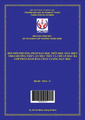 Hcmute đổi mới phương pháp dạy học môn học máy điện theo hướng tiếp cận mục tiêu và chuẩn đầu ra góp phần đảm bảo chất lượng dạy học