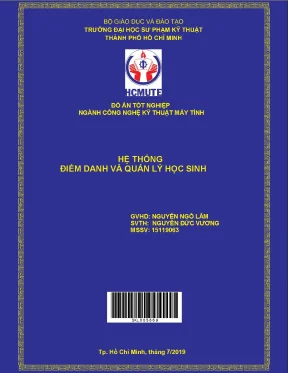 Đồ án hcmute hệ thống điểm danh và quản lý học sinh