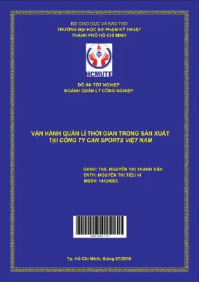 Đồ án hcmute vận hành quản lí thời gian trong sản xuất tại công ty can sports việt nam