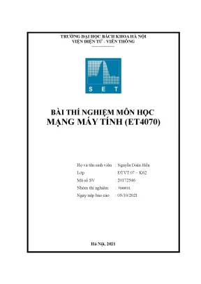 Tiểu luận bài thí nghiệm môn học mạng máy tính et4070