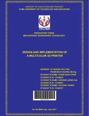 Đồ án hcmute design and implementation of a multicolor 3d printer