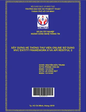 Đồ án hcmute xây dựng hệ thống thư viện online sử dụng mvc entity framework 6 và api restful 2