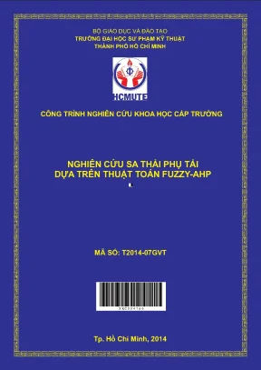 Hcmute nghiên cứu sa thải phụ thải dựa trên thuật toán fuzzy ahp