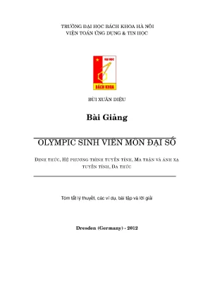 Tiểu luận olympic sinh viên môn đại số định thức hệ phương trình tuyến tính ma trận và ánh xạ tuyến tính đa thức