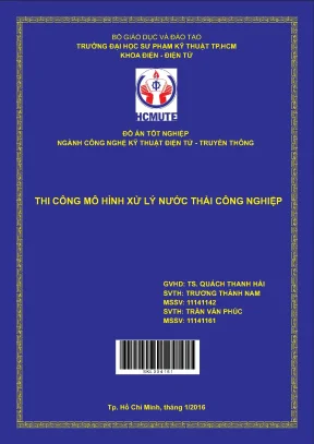 Đồ án hcmute thi công mô hình xử lý nước thải công nghiệp