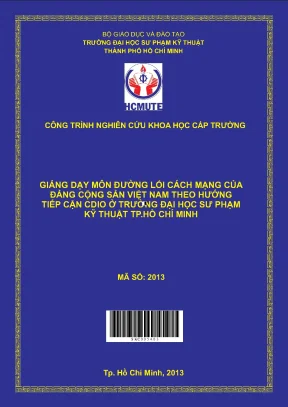 Hcmute giảng dạy môn đường lối cách mạng của đảng cộng sản việt nam theo hướng tiếp cận cdio ở trường đại học sư phạm kỹ thuật tp hồ chí minh