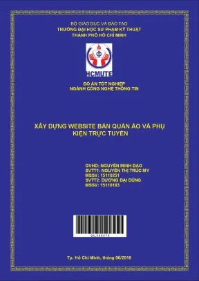 Đồ án hcmute xây dựng website bán quần áo và phụ kiện trực tuyến