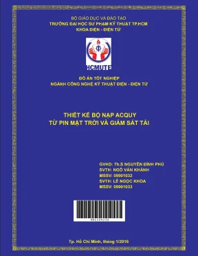 Đồ án hcmute thiết kế bộ nạp acquy từ pin mặt trời và giám sát tải