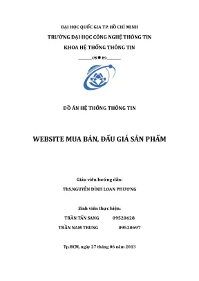 Tiểu luận đồ án hệ thống thông tin website mua bán đấu giá sản phẩm