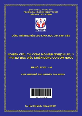 Hcmute nghiên cứu thi công mô hình nghịch lưu 3 pha ba bậc điều khiển động cơ bơm nước