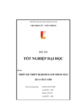 Đồ án tốt nghiệp đại họcđề tài thiết kế thiết bị định danh nhóm máu qua gelcard