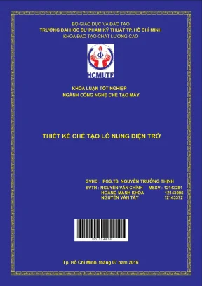 Đồ án hcmute thiết kế chế tạo lò nung điện trở