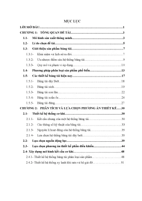 Tiểu luận tính toán lựa chọn kết cấu cơ khí và kết cấu phần điều khiển