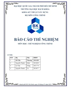 Báo cáo thí nghiệm phần 1 phân tích kết cấu dàn thép chịu tải trọng tĩnh